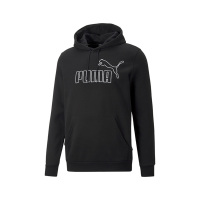 PUMA 纯色品牌Logo连帽套头卫衣 男款 黑色2PU67574301