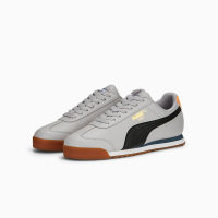 PUMA Roma Basic+ 防滑耐磨 低帮 训练鞋 男女同款 灰黑1PU36957144