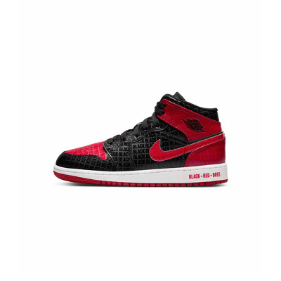 NIKE AIR JORDAN 1 MID SS (GS)乔丹系列夏童黑色DM9650-001