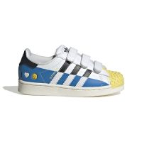 儿童 adidas originals Superstar Cf C 舒适百搭休闲 耐磨 低帮 板鞋 白蓝 IF2911