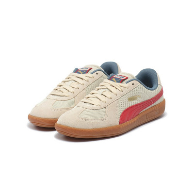 PUMA Army Trainer 防滑透气耐磨 低帮 板鞋 男女同款 白金红 398279-02