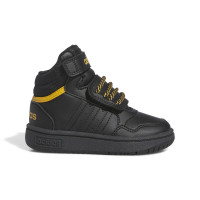 婴童 adidas Hoops 3.0 百搭 减震防踢 高帮 学步鞋 黑黄色 IF7755