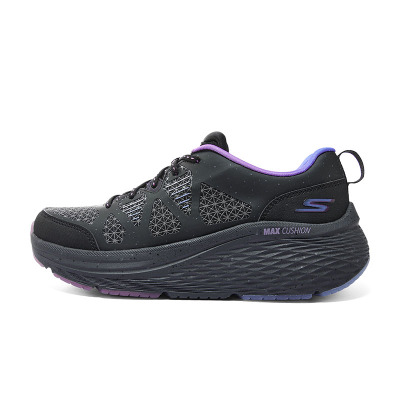 Skechers 斯凯奇 夜鹰 舒适百搭 减震防滑 低帮 跑步鞋 女款 黑色 129614-BKMT