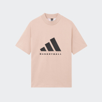 adidas 童装 字母Logo印花运动休闲短袖T恤 男童 珍珠烟灰 JE3940