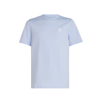 adidas originals三叶草 童装 纯色Logo标识圆领短袖T恤 男童女童 蓝色 IC3138