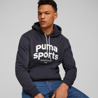 PUMA 字母连帽长袖休闲卫衣 男款 藏蓝色 625313-16