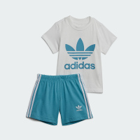 Adidas夏季TEE SET青少年运动休闲短袖套装 IB8642
