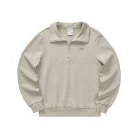 Skechers 纯色翻领套头卫衣 女款 米棕色 L323W018-01GA