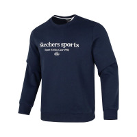 Skechers 缤纷休闲系列 字母圆领套头卫衣 男款 藏青色 L423M003-002Z