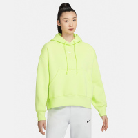 Nike Phoenix Fleece 纯色连帽套头休闲卫衣 女款 浅柠檬黄 DQ5859-736
