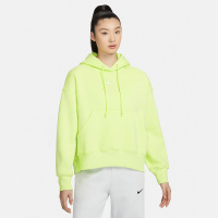 Nike Phoenix Fleece 纯色连帽套头休闲卫衣 女款 浅柠檬黄 DQ5859-736
