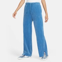 Nike 纯色系带宽松直筒休闲裤 女款 蓝色 DQ5922-457