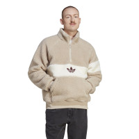 adidas originals三叶草 Winter Fleece Jacket 拼色Logo标识立领长袖夹克外套 男款