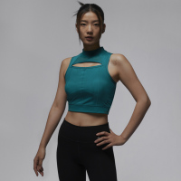 Nike 纯色套头半高领无袖背心 女款 藏青色 DZ3235-318