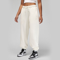 耐克Jordan 纯色系带宽松束脚休闲裤 女款 白色 FB5114-133