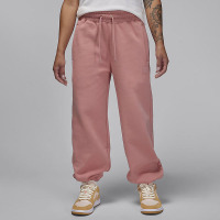 耐克Jordan 纯色Logo标识抽绳系带针织运动裤 女款 粉色 FB5114-618