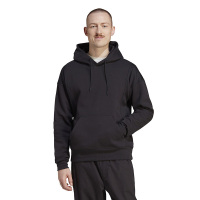 adidas originals三叶草 Adventure Hoodie 纯色Logo标识宽松连帽卫衣 男款 黑色 IJ