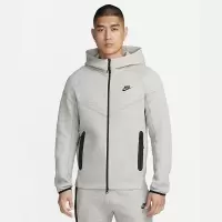 Nike 纯色拉链双拉头连帽运动夹克外套 男款 灰色 FB7922-063