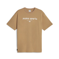 PUMA TEAM GRAPHIC TEE 字母印花宽松圆领短袖T恤 男款 深驼色 624702-85