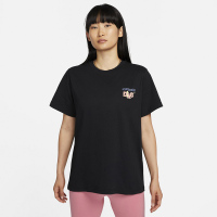 Nike 休闲圆领印花短袖T恤 女款 黑色 FD2550-010