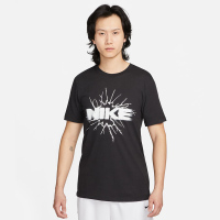 Nike 胸前字母圆领短袖T恤 男款 黑色 FJ2303-010
