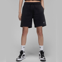 耐克Jordan Brooklyn 美式复古Logo印花抓绒休闲短裤 女款 黑色 FN4498-010