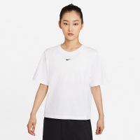 Nike Sportswear 纯色Logo圆领休闲短袖T恤 女款 白色 DD1238-100