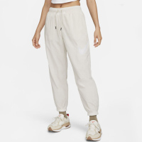 Nike 纯色宽松束脚针织运动裤 女款 白色 DM6184-104