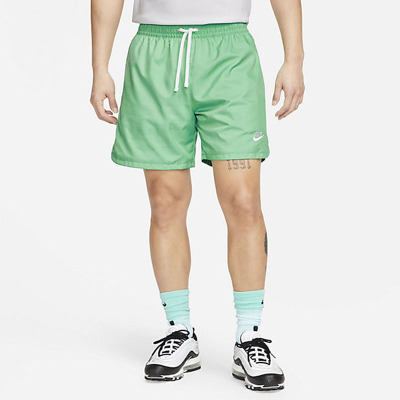 Nike Sportswear 纯色系带直筒运动短裤 男款 浅绿色 DM6830-363