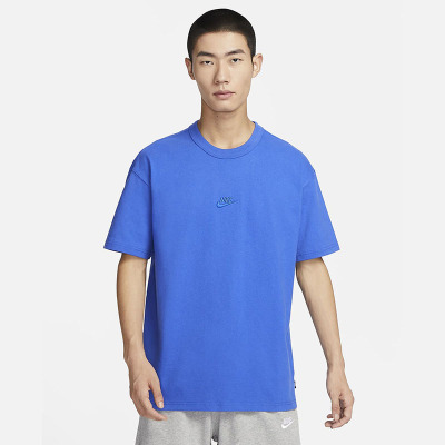 Nike Sportswear 纯色宽松短袖T恤 男款 游戏宝蓝 DO7393-480