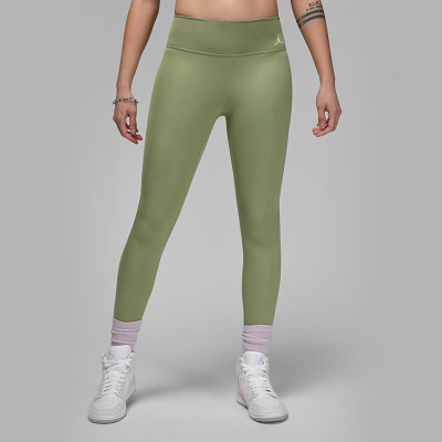 耐克Jordan Dri-FIT Sport 纯色紧身速干健身裤 女款 油绿 DQ4449-386