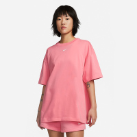 Nike Sportswear 圆领宽松短袖T恤 女款 珊瑚色粉笔色 DX7911-611