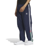 adidas originals三叶草 三条纹拼色松紧腰运动长裤 男款 深靛蓝 IN0998