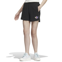 adidas originals Shorts Logo标识直筒常规短裤 女款 黑色 IK8624