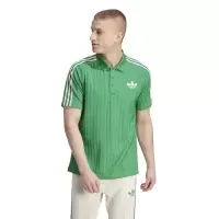 adidas Originals三条纹拼色Logo标识短袖Polo衫 男款 绿色 IP6976