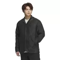 adidas 武极系列 Wuji Shacket Jacket 提花运动休闲夹克外套 男款 黑色 IP4907