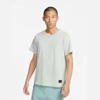 Nike Life 纯色针织短袖T恤 男款 浅银 FN2646-034
