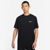 Nike 纯色圆领休闲运动短袖T恤 男款 黑色 FN7290-010