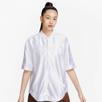 Nike Sportswear 纯色棒球领短袖 女款 白色 FQ0700-100