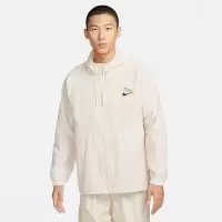 Nike 品牌Logo印花休闲宽松运动连帽夹克外套 男款 白色 FQ6999-110