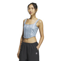 adidas originals三叶草 辣妹系列 纯色Logo标识运动吊带背心 女款 质感蓝 IX1913