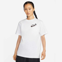 Nike耐克白色短袖女T恤秋季透气休闲圆领针织打底衫DR9003-100