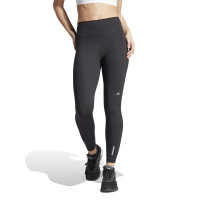 adidas Ultimate Running 纯色Logo标识健身运动长裤 女款 黑色 HY2909