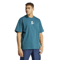 adidas Arsenal 徽标Logo圆领短袖T恤 男款 富贵绿 HZ2063