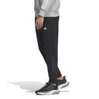 adidasMh Slim Knpnt 纯色Logo标识抽绳系带束脚针织运动裤 男款 黑色 IQ1385