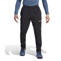 adidas 阿迪达斯 纯色Logo标识松紧腰针织运动裤 男款 黑色 IB1123