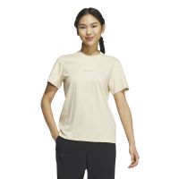 adidas 字母印花运动休闲短袖T恤 女款 岩层沙暴土 IS4947