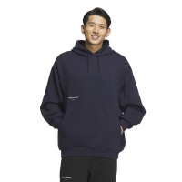 adidas Small Logo Hoodie 纯色字母细节运动休闲连帽卫衣 男款 传奇墨水蓝 IZ1604
