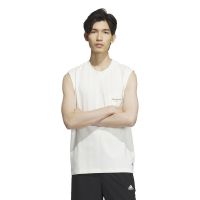 adidas Sportswear Tank Top 字母Logo印花圆领T恤 男款 汉玉白 IS4963