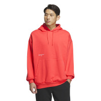 adidas Small Logo Hoodie 纯色字母细节运动休闲连帽卫衣 男款 浅红 IZ1606